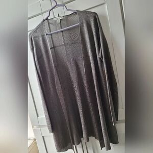 NWT Cold Water Creek M metallic open sweater